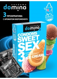 Презервативы для орального секса DOMINO Sweet Sex с ароматом мороженого - 3 шт. - Domino - купить с доставкой в Кургане