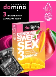 Презервативы для орального секса DOMINO Sweet Sex с ароматом манго - 3 шт. - Domino - купить с доставкой в Кургане