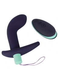 Темно-фиолетовый вибростимулятор простаты с пультом ДУ Remote Controlled Prostate Plug - Orion - в Кургане купить с доставкой