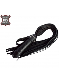 Черная плеть  Ковбой  с ручкой-фаллосом - 55 см. - Sitabella - купить с доставкой в Кургане