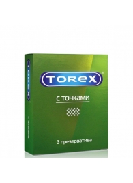 Текстурированные презервативы Torex  С точками  - 3 шт. - Torex - купить с доставкой в Кургане