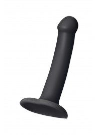 Черный фаллос на присоске Silicone Bendable Dildo S - 17 см. - Strap-on-me - купить с доставкой в Кургане