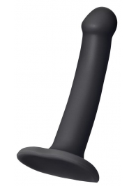 Черный фаллос на присоске Silicone Bendable Dildo S - 17 см. - Strap-on-me - купить с доставкой в Кургане