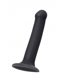 Черный фаллос на присоске Silicone Bendable Dildo M - 18 см. - Strap-on-me - купить с доставкой в Кургане