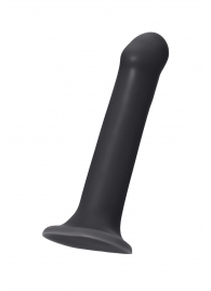 Черный фаллос на присоске Silicone Bendable Dildo L - 19 см. - Strap-on-me - купить с доставкой в Кургане