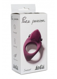 Бордовое эрекционное виброкольцо Pure Passion Sunset - Lola Games - в Кургане купить с доставкой
