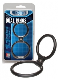 Чёрное двойное эрекционное кольцо Dual Rings Black - Dream Toys - в Кургане купить с доставкой