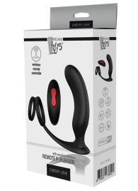 Черный массажер простаты REMOTE P-PLEASER - Dream Toys - в Кургане купить с доставкой