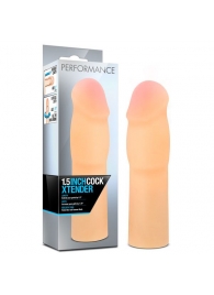 Телесная насадка-удлинитель на пенис PERFORMANCE 1.5INCH COCK XTENDER - 16 см. - Blush Novelties - в Кургане купить с доставкой