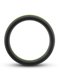 Черно-зеленое эрекционное кольцо Silicone Go Pro Cock Ring - Blush Novelties - в Кургане купить с доставкой