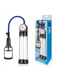 Прозрачная вакуумная помпа Sex Expert с манометром - Sex Expert - в Кургане купить с доставкой