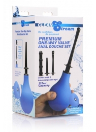 Анальный душ с 3 насадками Premium One-way Valve Anal Douche Set - XR Brands - купить с доставкой в Кургане