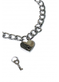 Серебристый ошейник Embrace с ключиком - Lola Games - купить с доставкой в Кургане