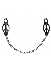 Зажимы на соски Darkside с цепочкой - Lola Games - купить с доставкой в Кургане