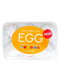 Набор из 6 мастурбаторов Tenga EGG Easy Beat с различным рельефом - Tenga - в Кургане купить с доставкой