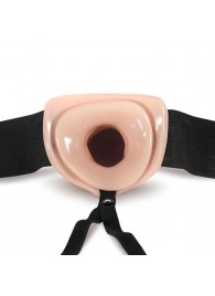 Телесный полый страпон Dr. Skin 6 Inch Hollow Strap On - 15,2 см. - Blush Novelties - купить с доставкой в Кургане