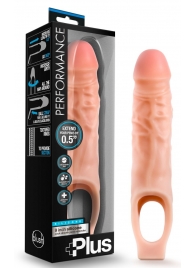 Телесный реалистичный фаллоудлинитель 9 Inch Silicone Cock Sheath Penis Extender - 22,86 см. - Blush Novelties - в Кургане купить с доставкой