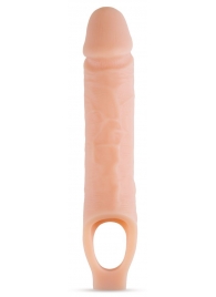 Телесный реалистичный фаллоудлинитель 10 Inch Silicone Cock Sheath Penis Extender - 25,4 см. - Blush Novelties - в Кургане купить с доставкой