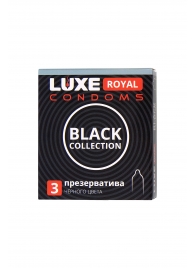 Черные презервативы LUXE Royal Black Collection - 3 шт. - Luxe - купить с доставкой в Кургане