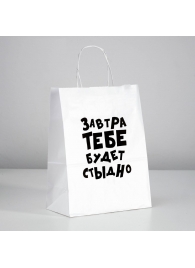 Подарочный пакет  Завтра тебе будет стыдно  - 30 х 24 см. - UPAK LAND - купить с доставкой в Кургане
