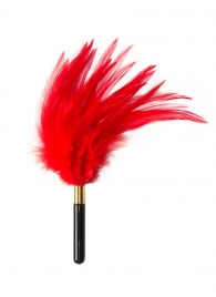 Красный перьевой тиклер Plume - 23 см. - Lola Lingerie - купить с доставкой в Кургане