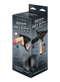 Черный пояс для женщин BEST SELECT с 3 насадками - LOVETOY (А-Полимер) - купить с доставкой в Кургане