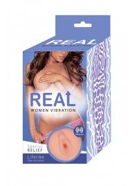 Телесный вибромастурбатор-вагина Real Women Vibration - Real - в Кургане купить с доставкой