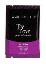 Лубрикант на водной основе для использования с игрушками WICKED Toy Love - 3 мл. - Wicked - купить с доставкой в Кургане