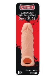 Телесная насадка EXTENDER WITH BALL STRAP 5.5 - 14 см. - Dream Toys - в Кургане купить с доставкой