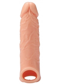 Телесная насадка EXTENDER WITH BALL STRAP 6.5 - 17 см. - Dream Toys - в Кургане купить с доставкой