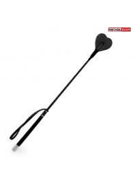 Черный стек с наконечником-сердечком - 54 см. - Notabu - купить с доставкой в Кургане