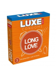 Презервативы с продлевающим эффектом LUXE Royal Long Love - 3 шт. - Luxe - купить с доставкой в Кургане