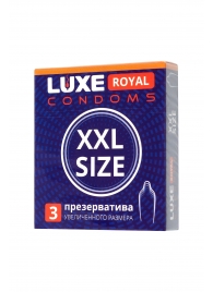 Презервативы увеличенного размера LUXE Royal XXL Size - 3 шт. - Luxe - купить с доставкой в Кургане