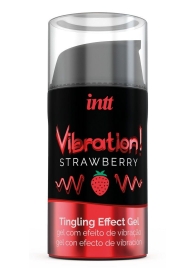 Жидкий интимный гель с эффектом вибрации Vibration! Strawberry - 15 мл. - INTT - купить с доставкой в Кургане