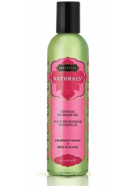Массажное масло Naturals Strawberry Dreams с ароматом клубники - 236 мл. - Kama Sutra - купить с доставкой в Кургане