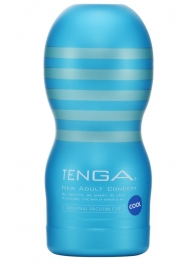 Мастурбатор с охлаждающей смазкой TENGA Original Vacuum Cup Cool - Tenga - в Кургане купить с доставкой