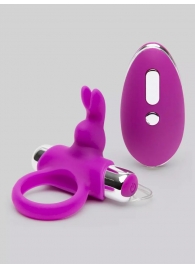 Лиловое виброкольцо с пультом ДУ Remote Control Cock Ring - Happy Rabbit - в Кургане купить с доставкой