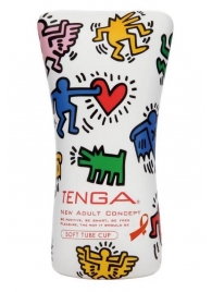 Мастурбатор-туба Keith Haring Soft Tube CUP - Tenga - в Кургане купить с доставкой