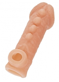 Телесная закрытая насадка с шишечками Cock Sleeve Size S - 13,8 см. - KOKOS - в Кургане купить с доставкой