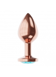Пробка цвета розового золота с малиновым кристаллом Diamond Topaz Shine L - 8,3 см. - Lola Games - купить с доставкой в Кургане