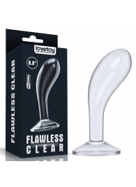 Прозрачный стимулятор простаты Flawless Clear Prostate Plug - 15 см. - Lovetoy - в Кургане купить с доставкой