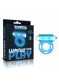 Голубое, светящееся в темноте эрекционное виброкольцо Lumino Play Vibrating Penis Ring - Lovetoy - в Кургане купить с доставкой