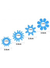 Набор из 4 голубых, светящихся в темноте эрекционных колец Lumino Play - Lovetoy - в Кургане купить с доставкой