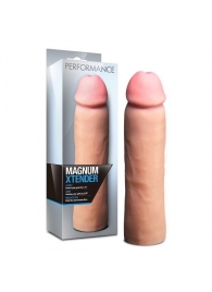 Телесная фаллическая насадка на пенис Magnum Xtender - 23 см. - Blush Novelties - в Кургане купить с доставкой