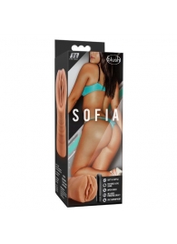 Мастурбатор-вагина цвета карамели Sofia с вибрацией - Blush Novelties - в Кургане купить с доставкой