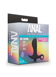 Черный анальный вибратор Silicone Vibrating Prostate Massager 01 - 10,8 см. - Blush Novelties - в Кургане купить с доставкой