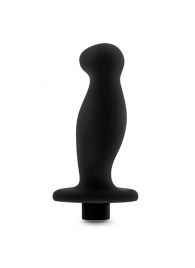 Черный анальный вибромассажёр Silicone Vibrating Prostate Massager 02 - 10,8 см. - Blush Novelties - в Кургане купить с доставкой