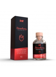 Массажный гель с ароматом клубники Strawberry - 30 мл. - INTT - купить с доставкой в Кургане