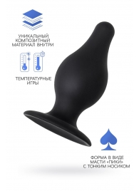 Черная анальная втулка Spade M - 10 см. - Erotist Adult Toys