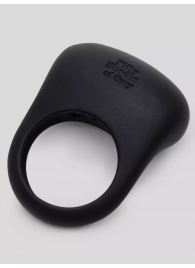 Черное эрекционное виброкольцо Sensation Rechargeable Vibrating Love Ring - Fifty Shades of Grey - в Кургане купить с доставкой